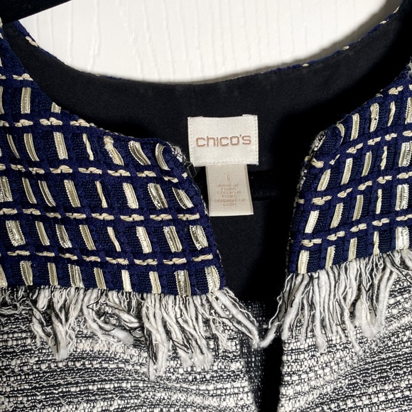 Chico's Tweed Woven Blazer Jacket - Picture 5 of 6